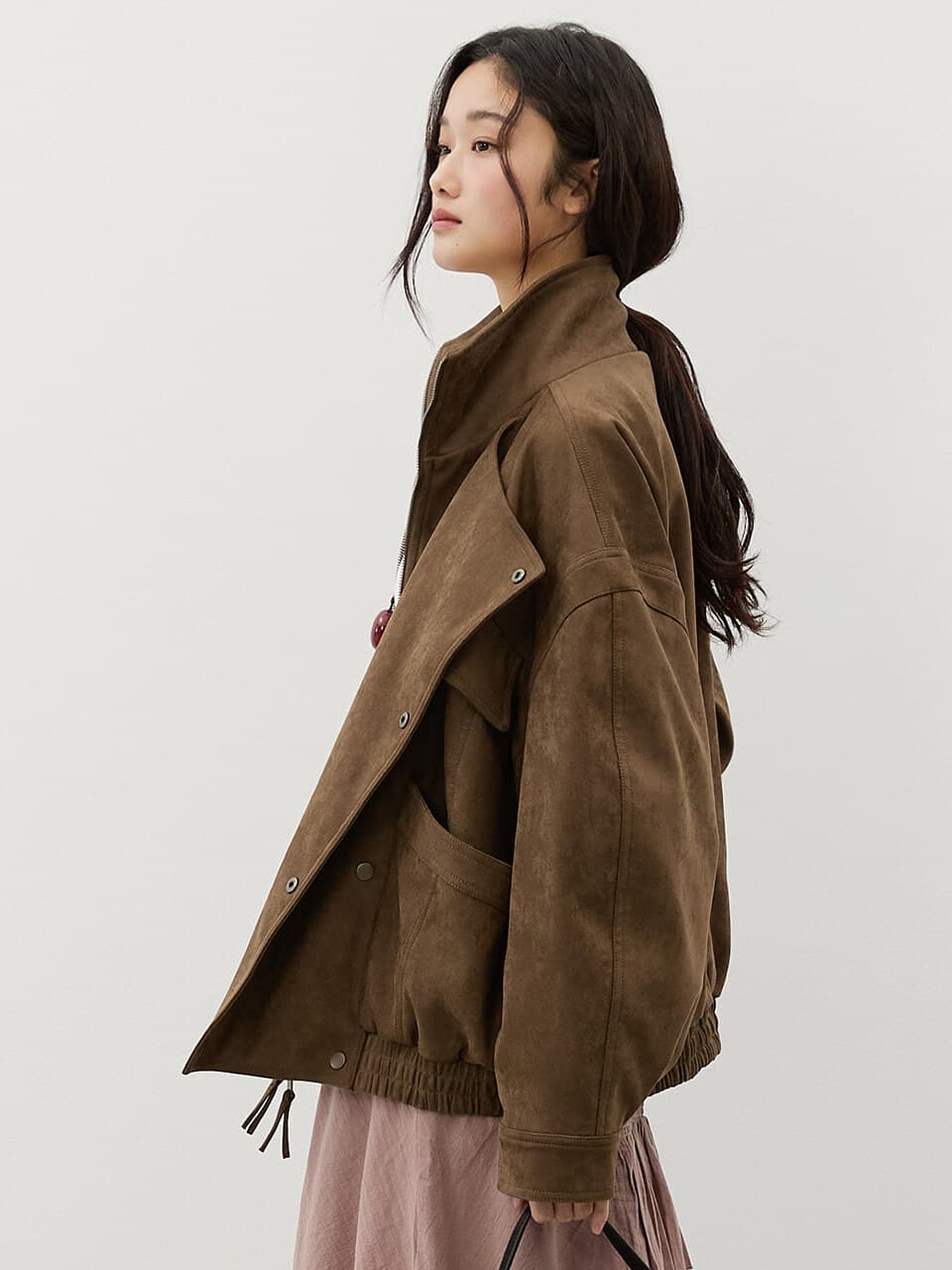 스웨이드 유틸리티 점퍼_KHAKI BROWN