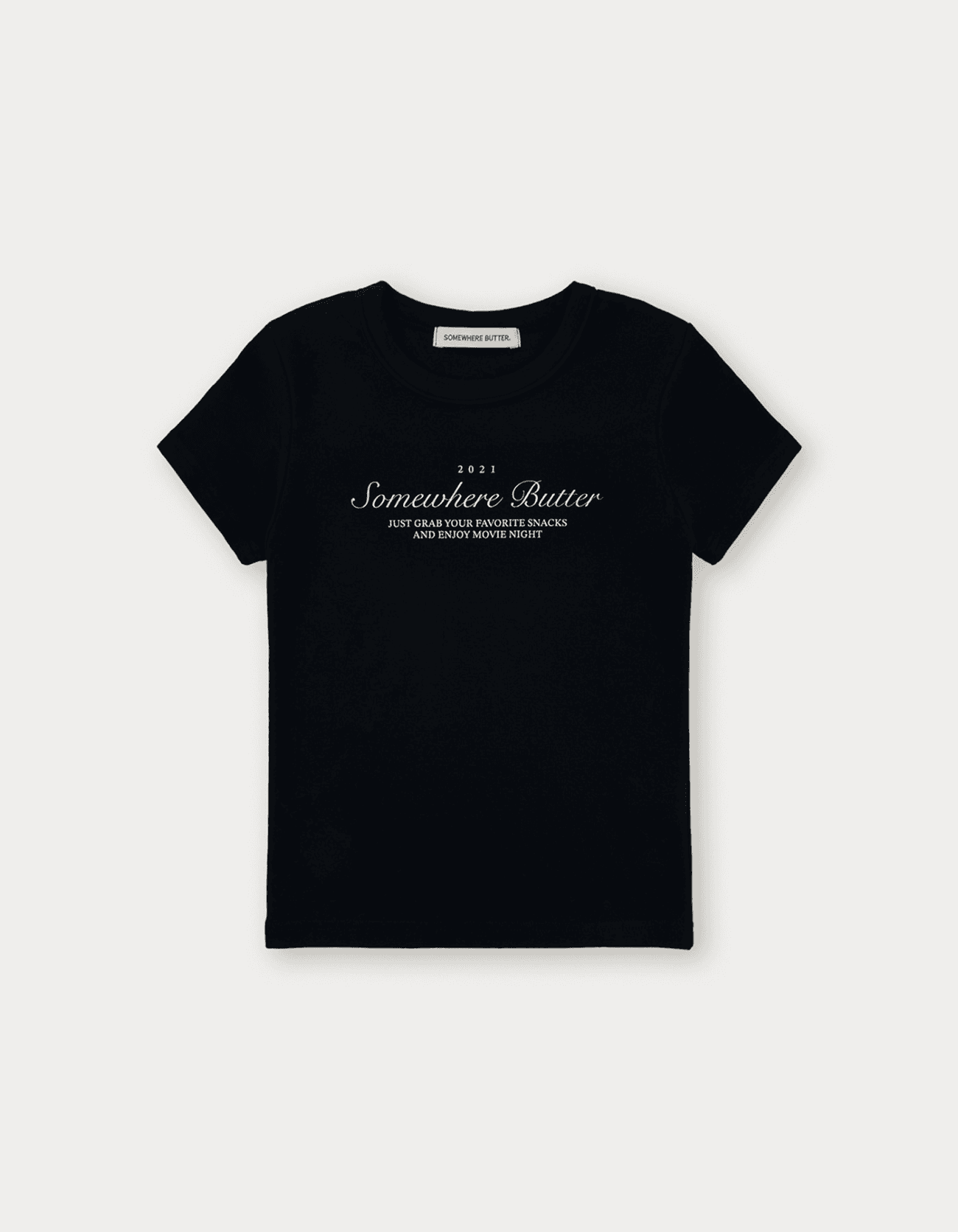 Snack Logo Crop Top - Black