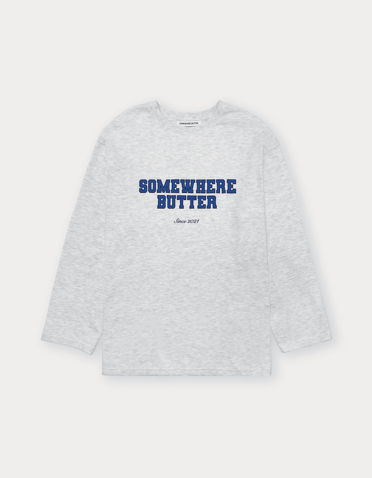 Campus Logo Long Top - White Melange
