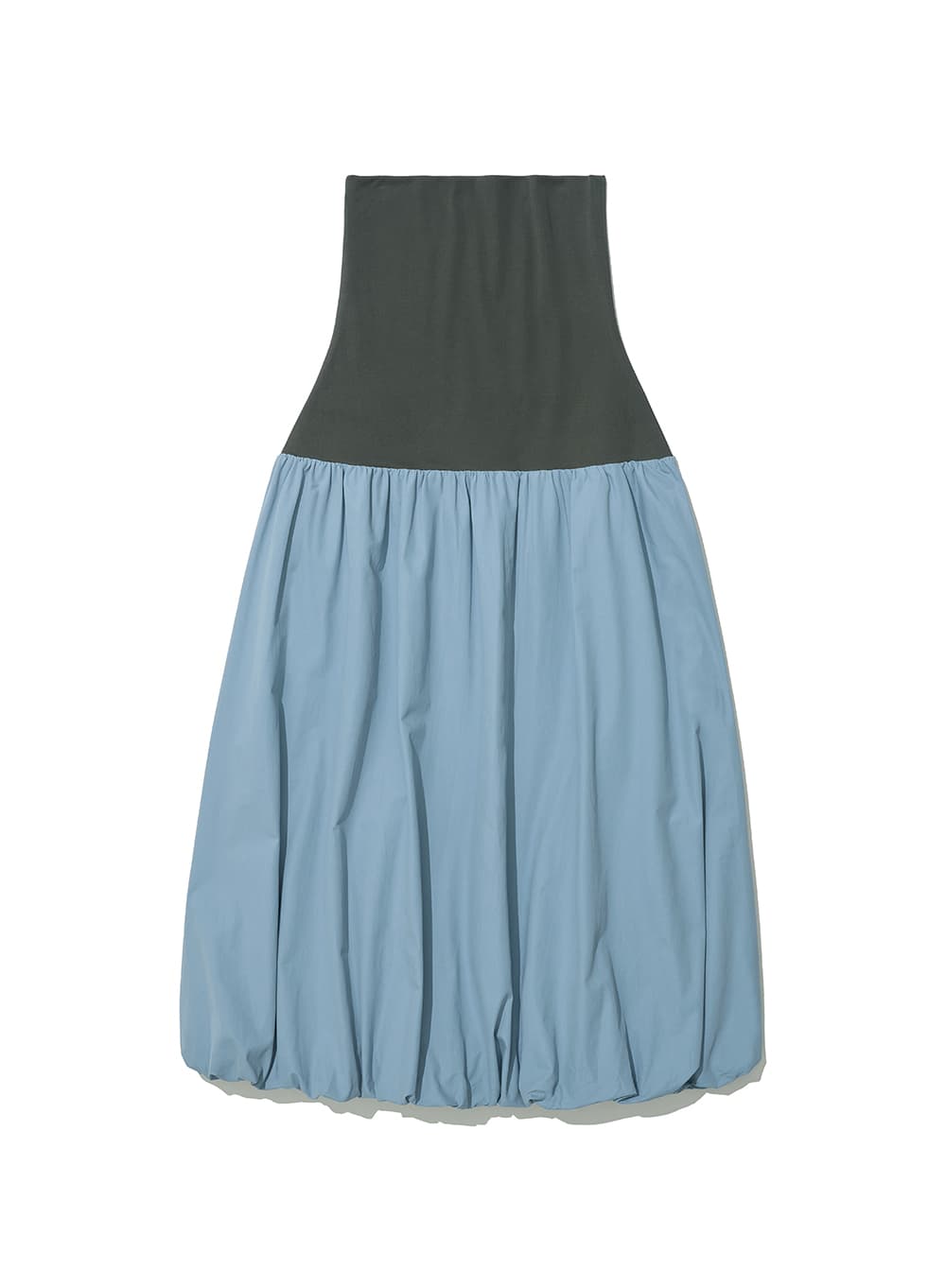 2WAY PUFF MAXI SKIRT_PASTEL BLUE