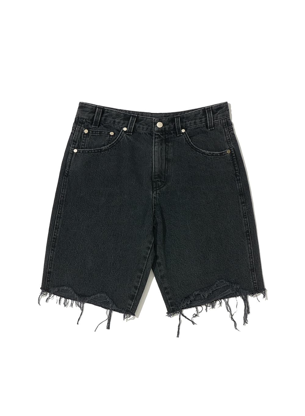 CUT OFF BERMUDA JEANS_BLACK