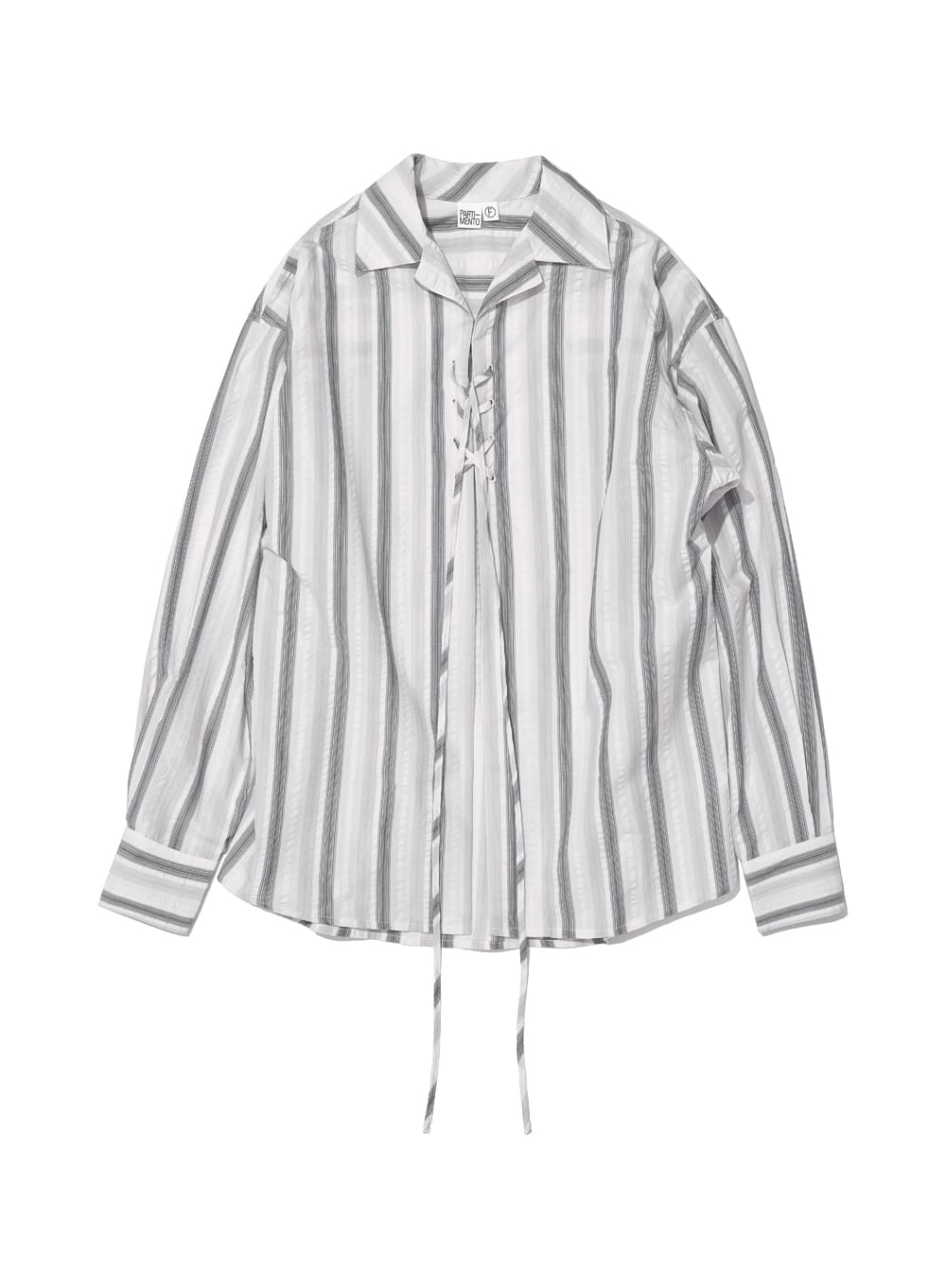 LACE-UP OVER SHIRT_GREY