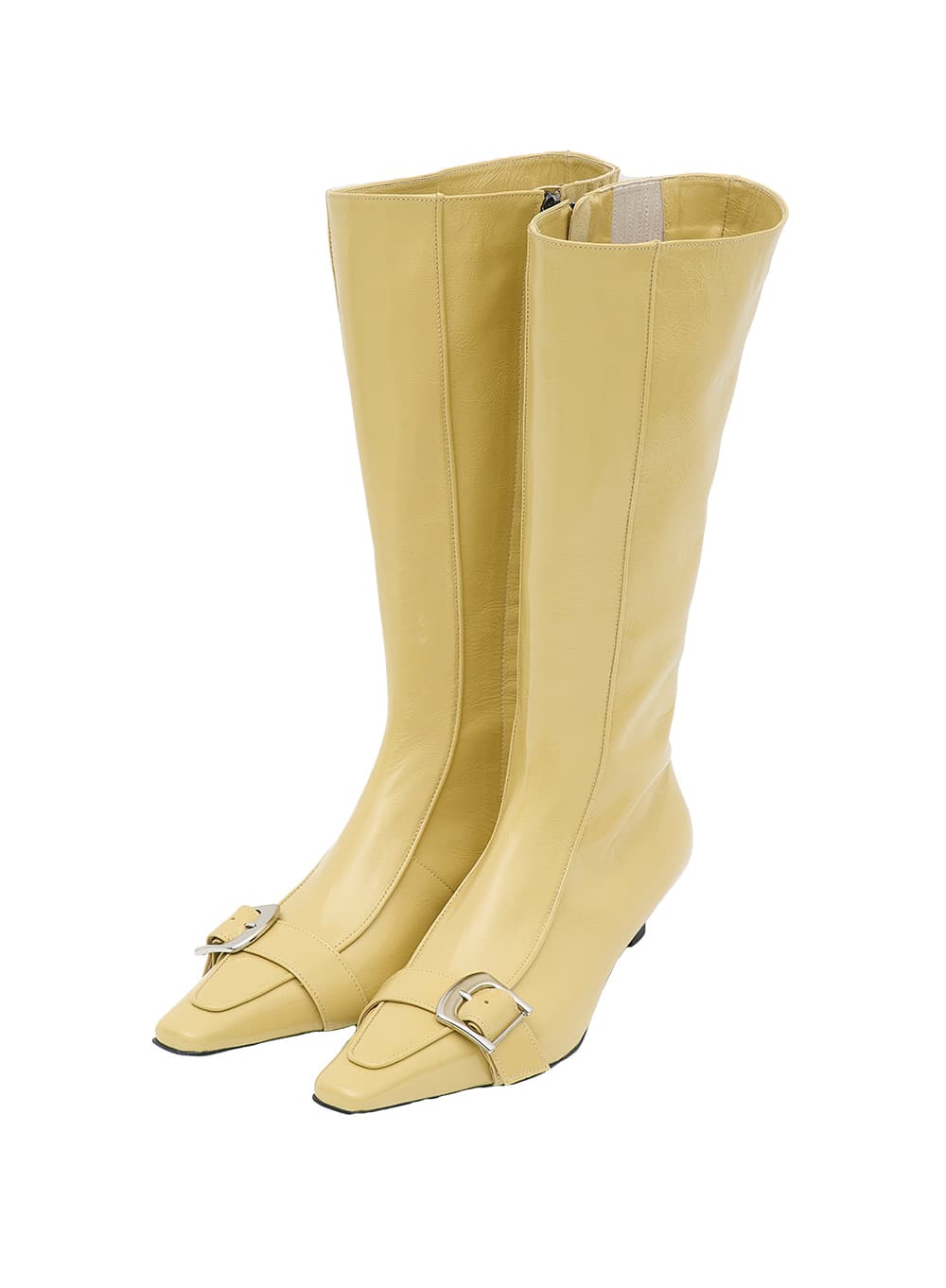 POINTED BELTED BOOTS_CREAM