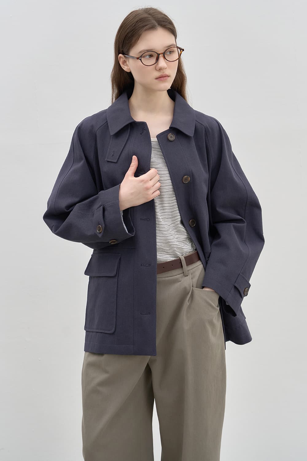 Vintage field half jacket Navy [N6SCT06]