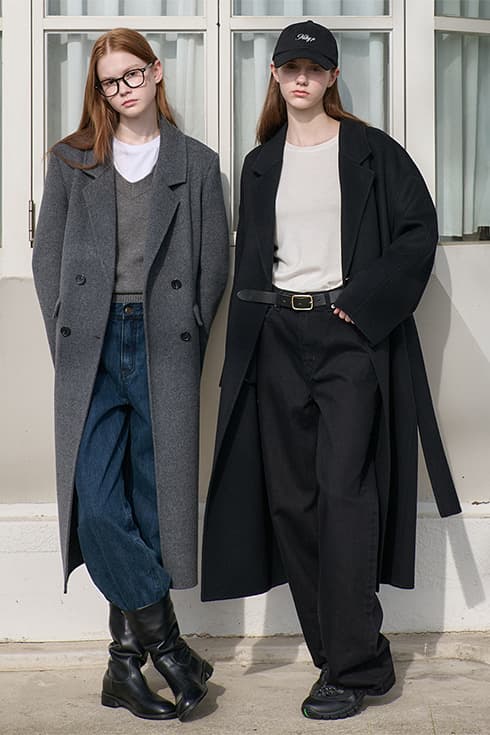 25FN relax-fit premium handmade coat [BK]