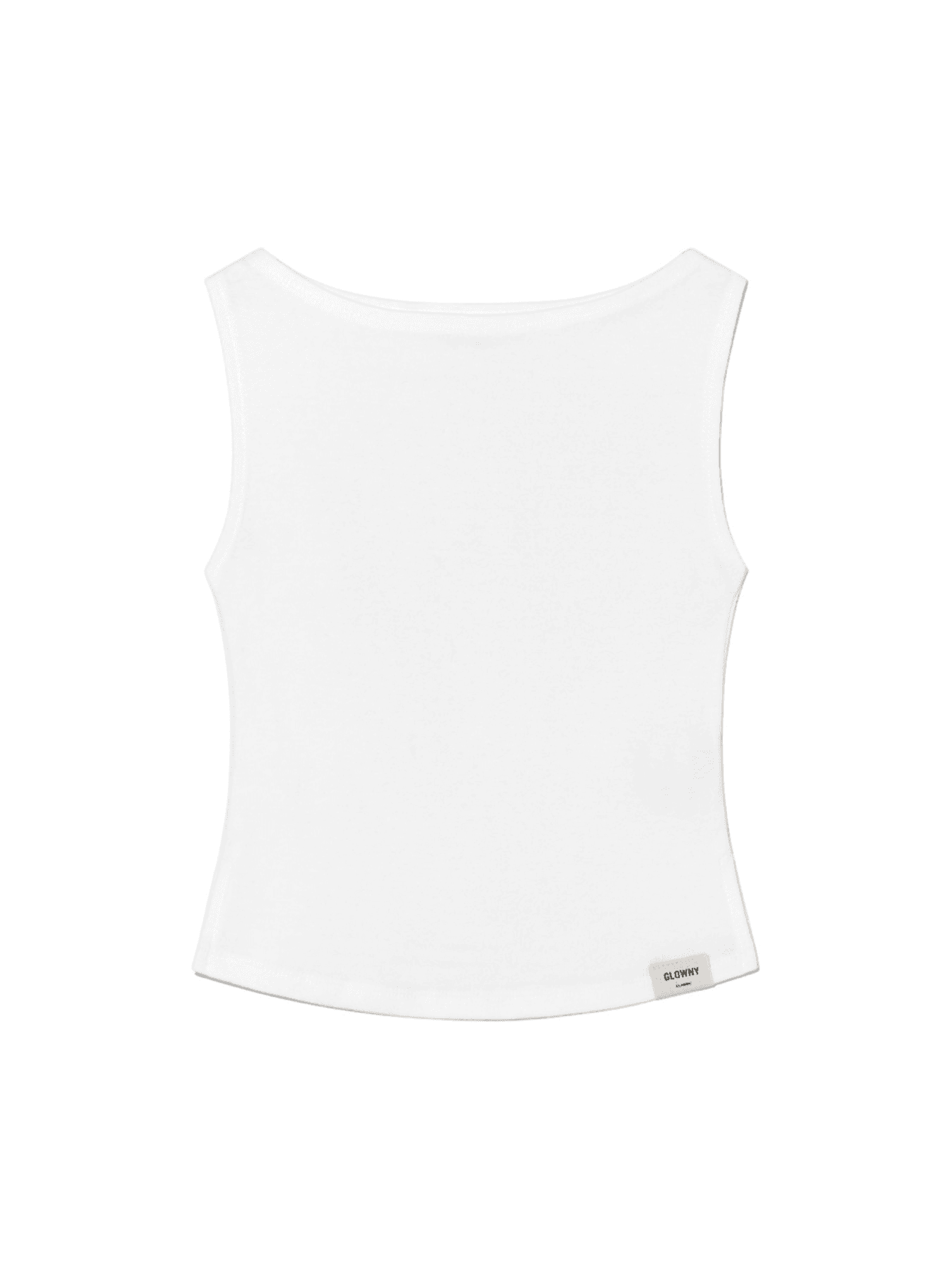 G SLIT SLEEVELESS TOP (WHITE)