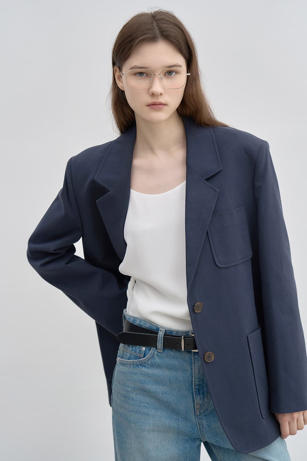 Vintage cotton jacket Navy [N6SJK03]