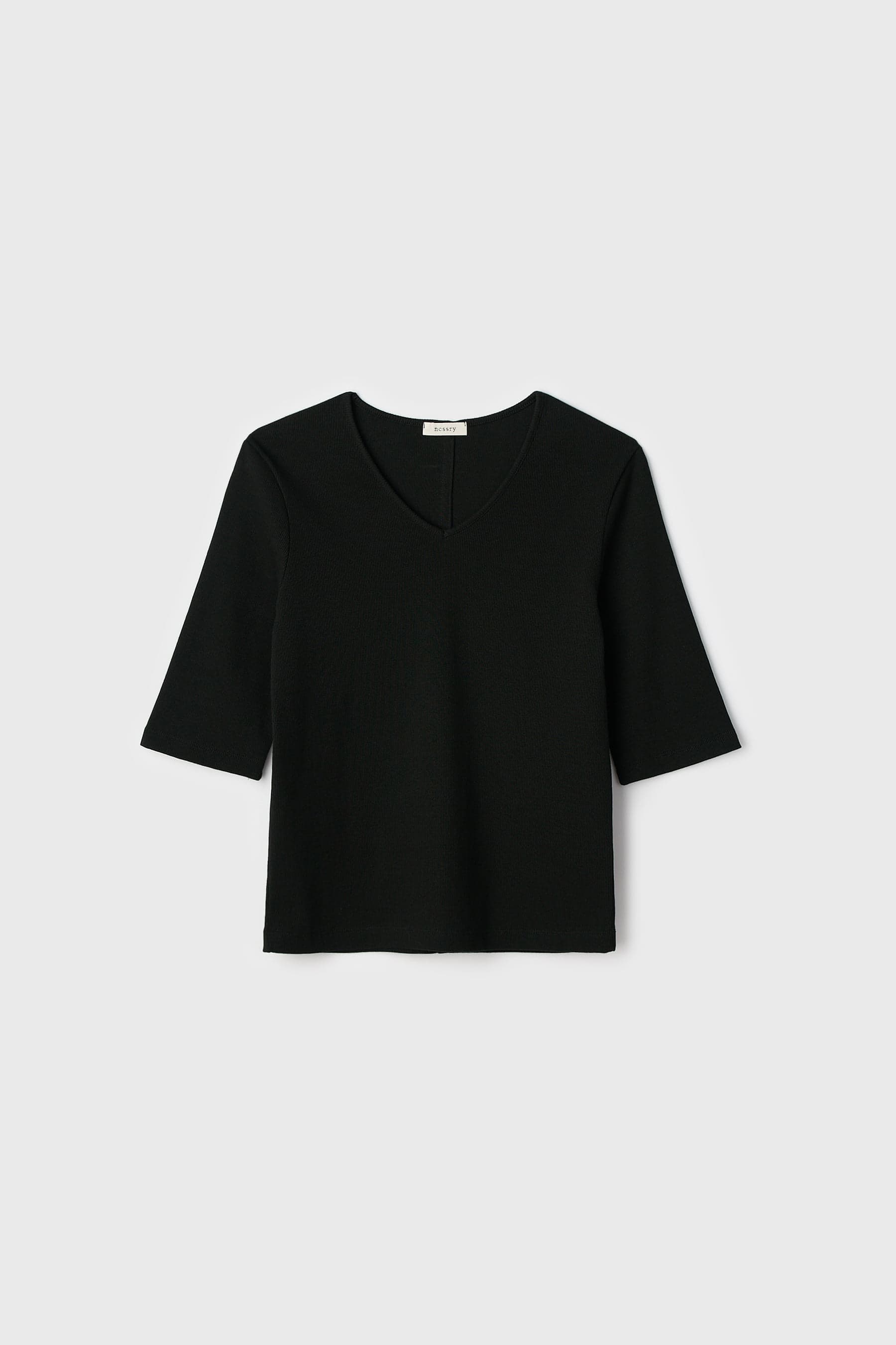 Essential V-Neck Top (Black)