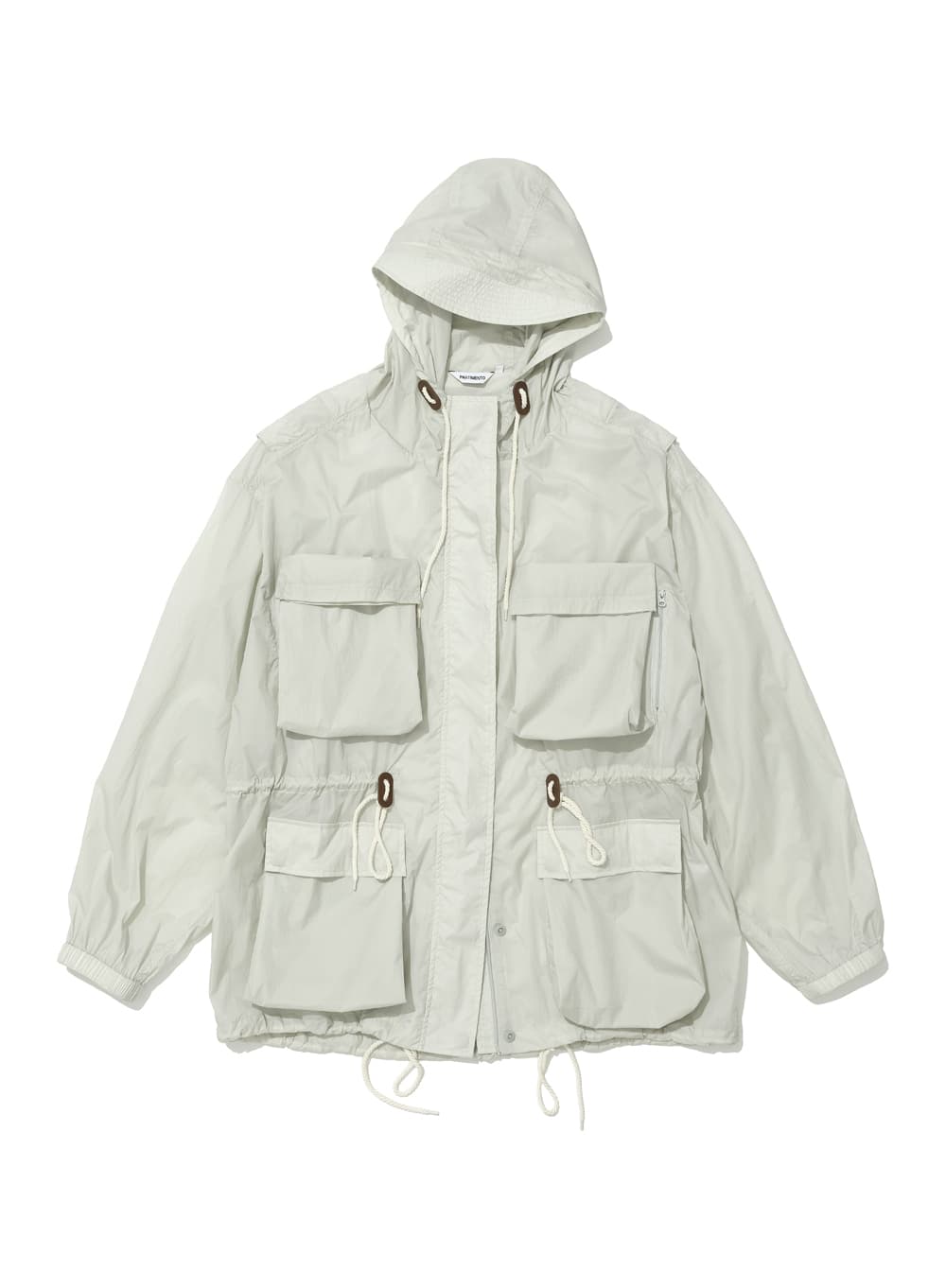 LIGHTWEIGHT HOODED UTILITY JACKET_ECRU