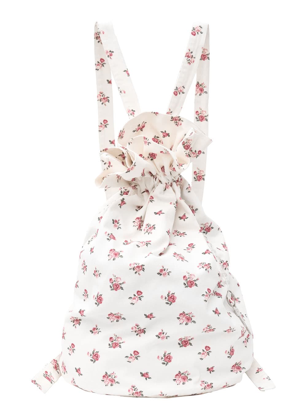 WASHED KEYRING SLING BAG_WHITE FLORAL