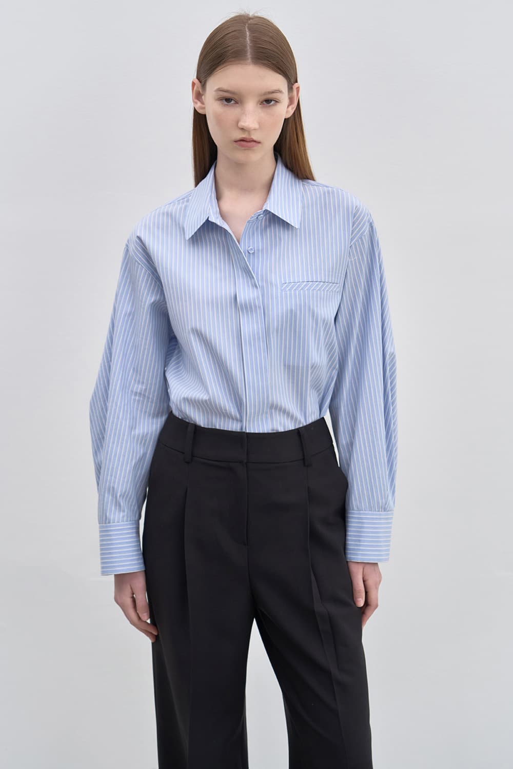 Basic shirt Blue stripe [N6SBL01]