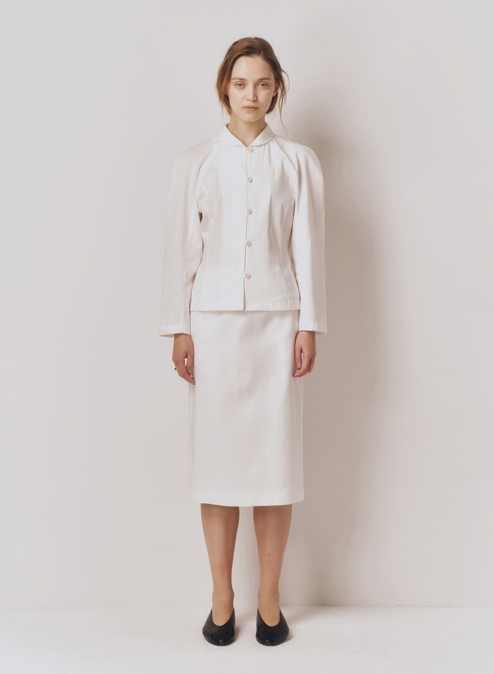 Brielle Linen Skirt White