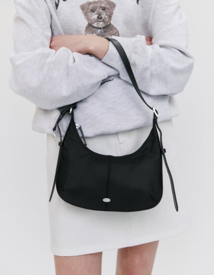 Lumi bag (hobo) - black (S)