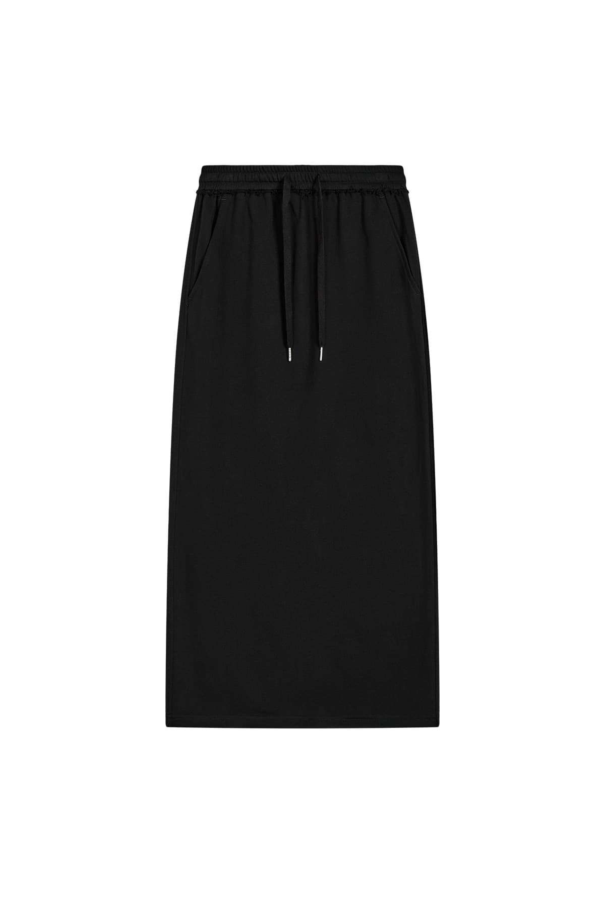 SWEAT MAXI SKIRT - BLACK