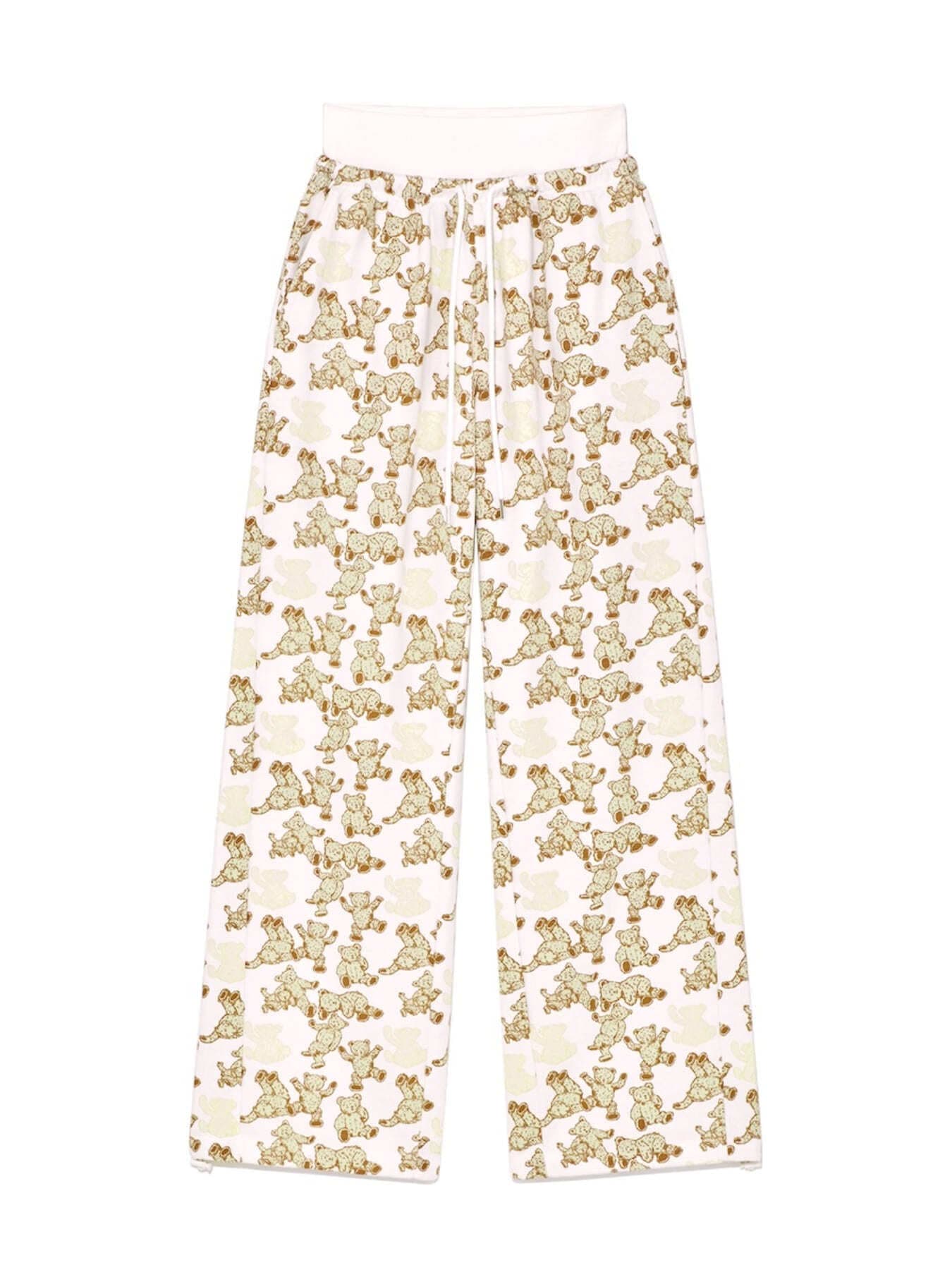 TEDDY CONTRAST TRACKSUIT PANTS (MILK BEAR)