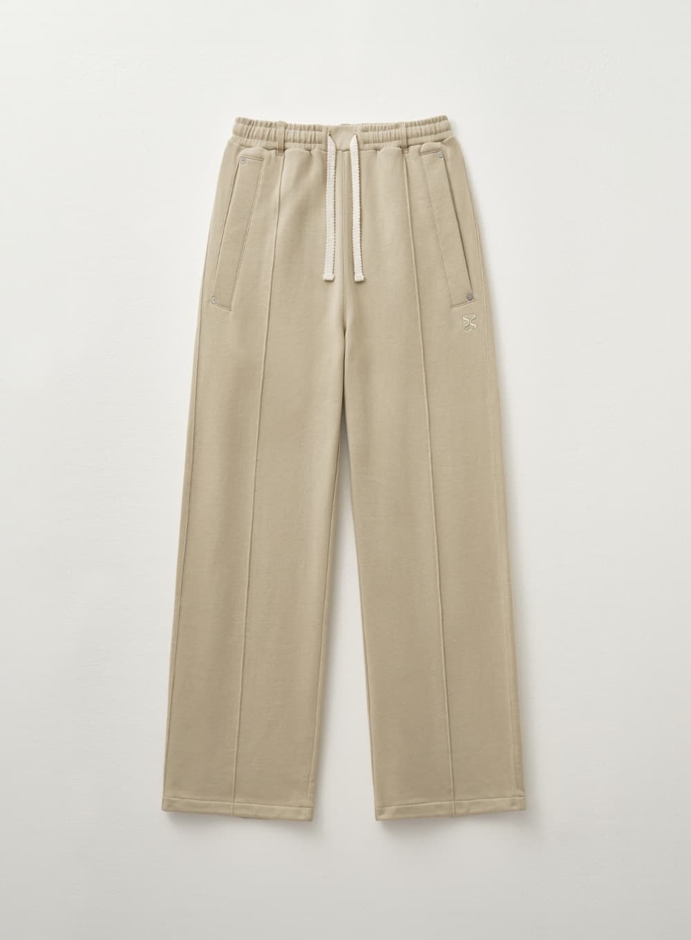 (W) Teo Cotton Banding Sweatpants - Beige