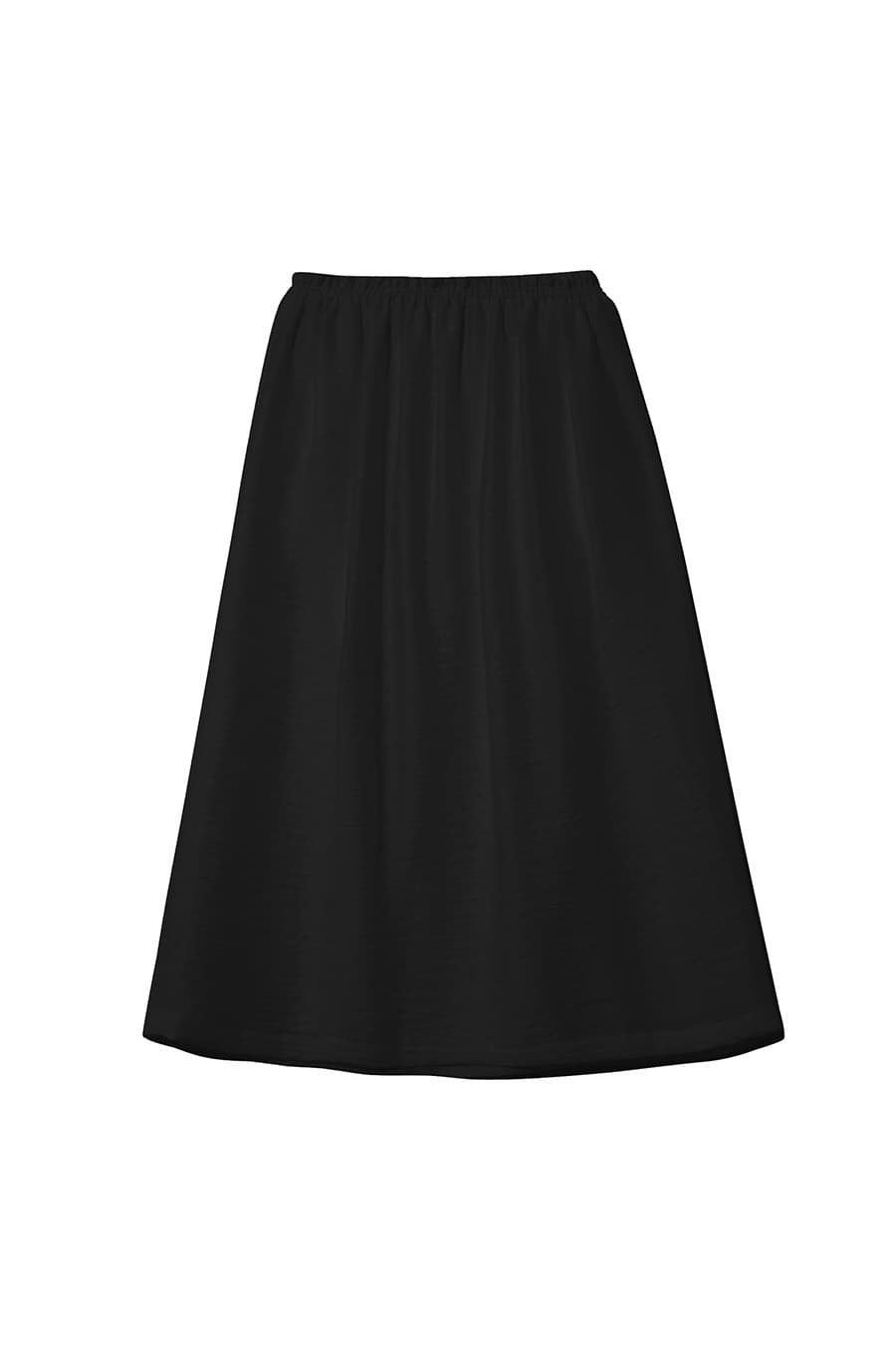 TEXTURED BAY SKIRT [BLACK]