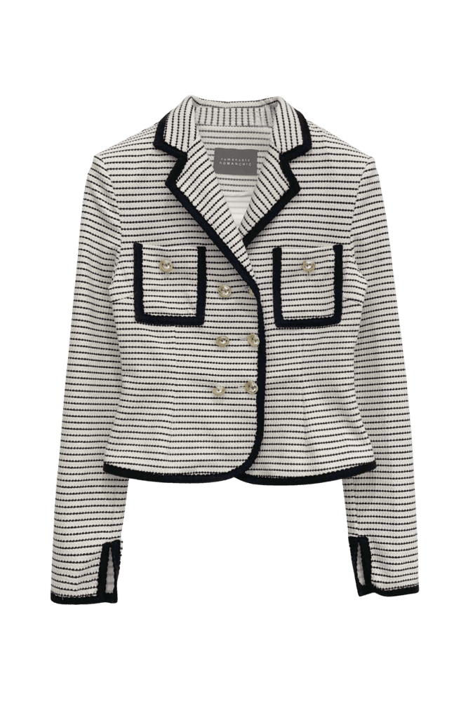 Trimmed Jacket (White) 아이들 소연, 유리 착용