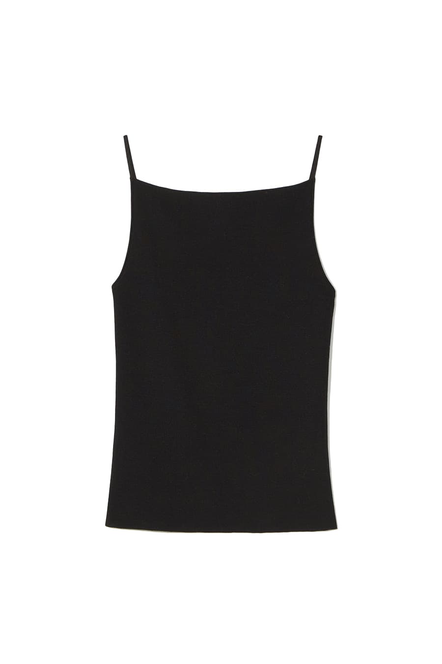 BACK SLIT SLEEVELESS TOP [BLACK]