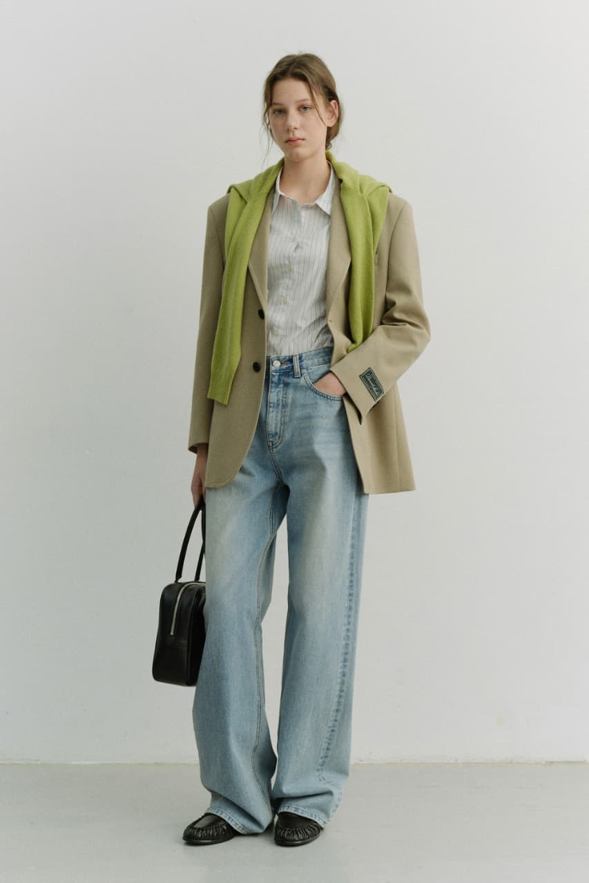 UNISEX OVERSIZED WOOL BLAZER CAMEL BEIGE_UDJA6A107I3
