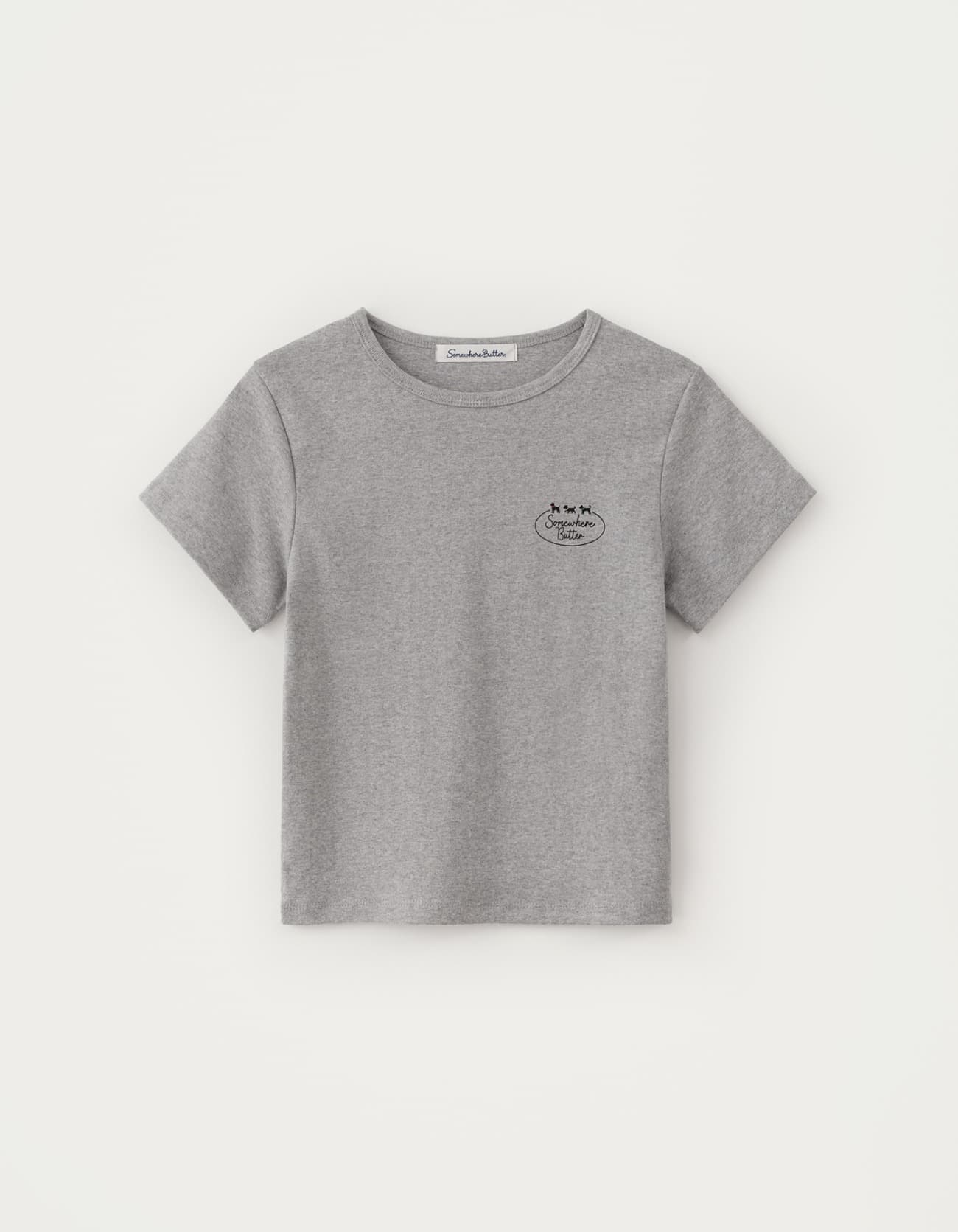 Trio Puppy Logo Top - Grey