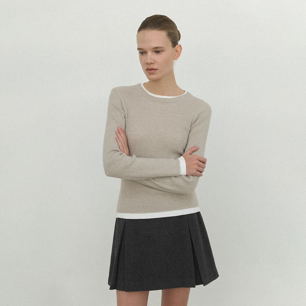 (Z-SK-4987)ESSENTIAL WARM MINI SKIRT S