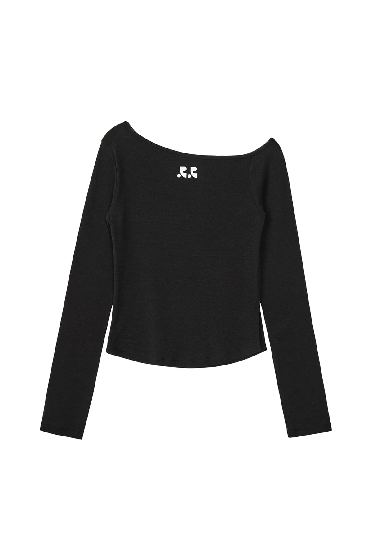 RR ONE SHOULDER LONG SLEEVE TOP - BLACK