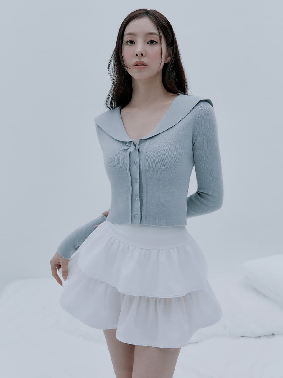 Posy ribbon crop cardigan
