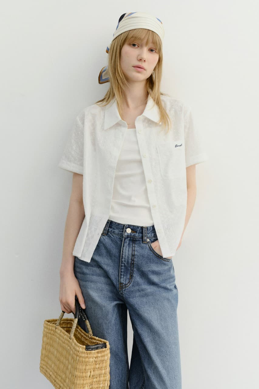 LACED ORGANIC CRAFTED SHIRT WHITE_UDSH6B221WT