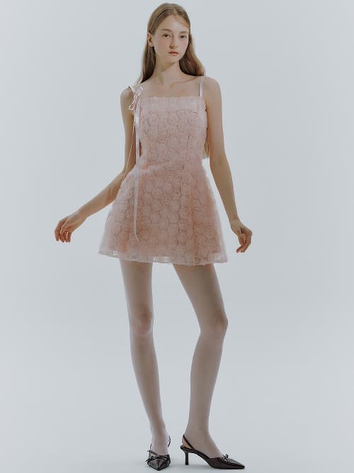 Rosa tulle mini dress