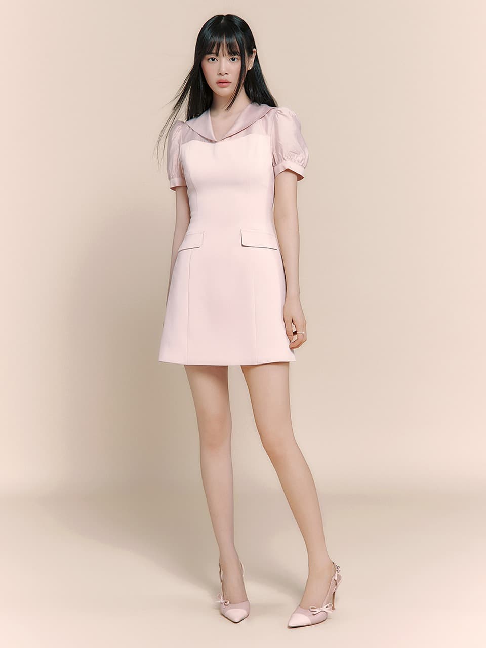 Aella summer block mini dress