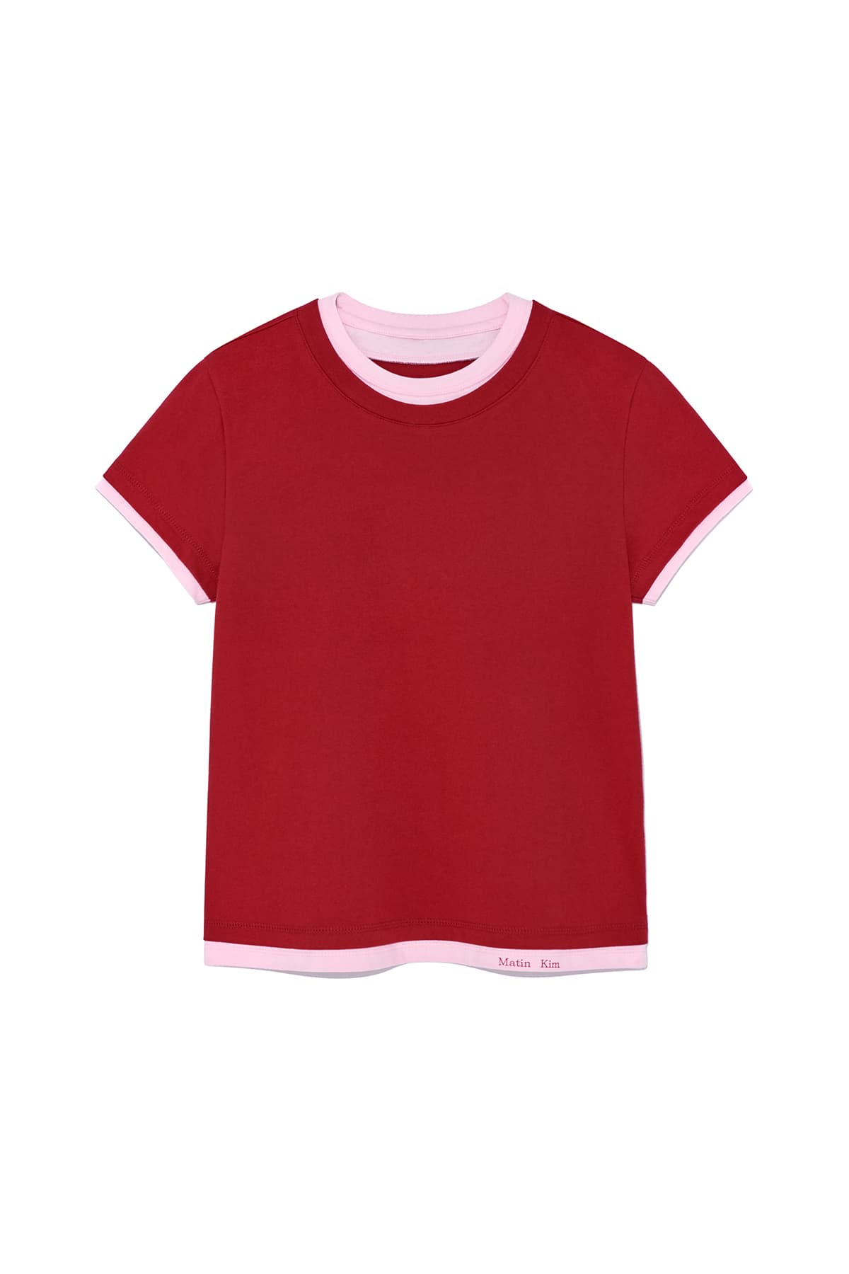 COLOR POINT LAYERED TOP FOR WOMEN IN RED