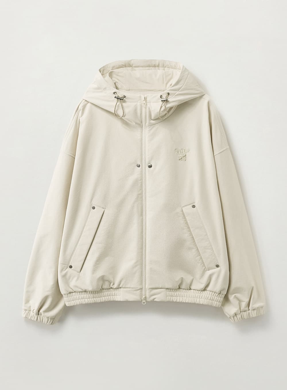 Teo Nylon Fleece Hood Jacket - Cream