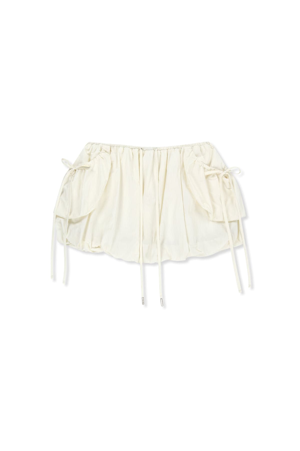 STRAP DETAIL BALLON SKIRT IN IVORY