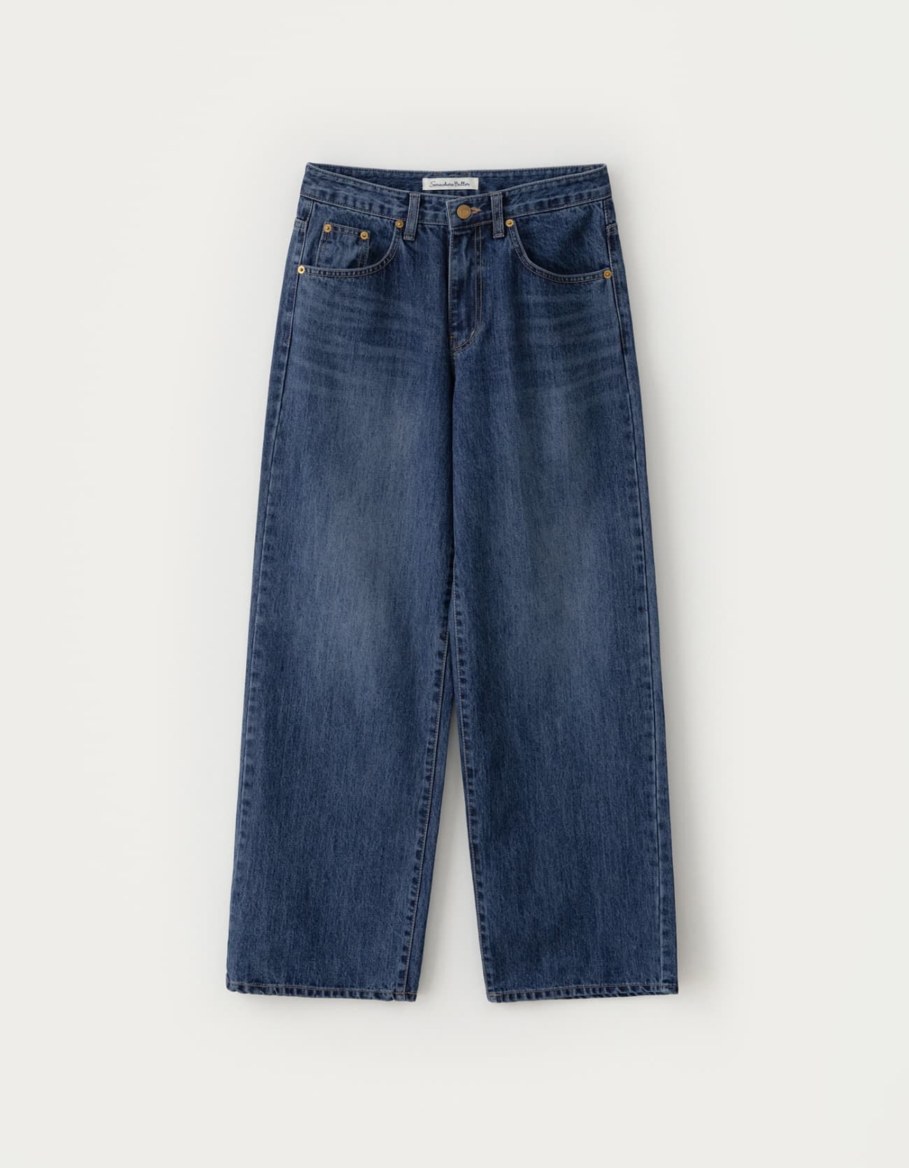 Ant Wide Denim Pants - Deep Blue