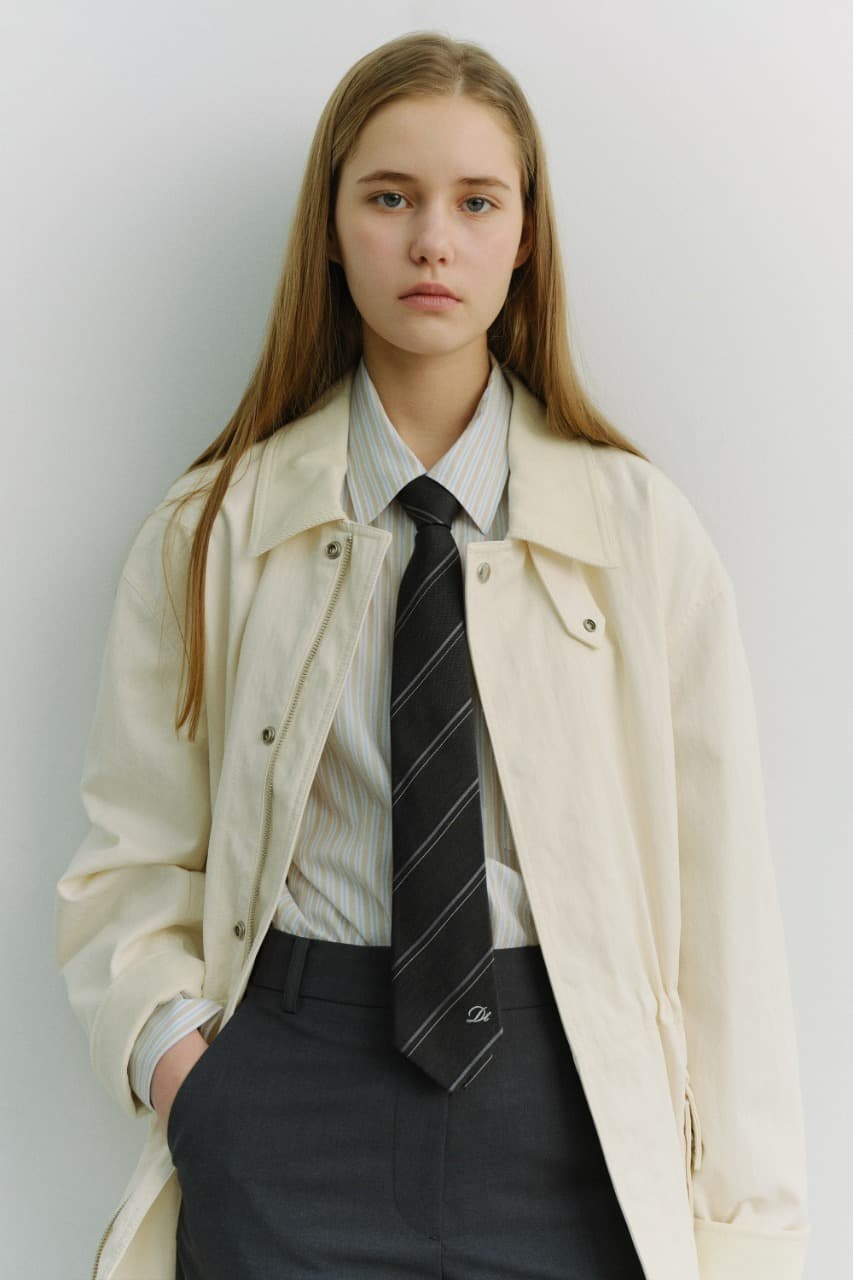STRIPED TIE CHARCOAL GREY_UDNE6E101CG
