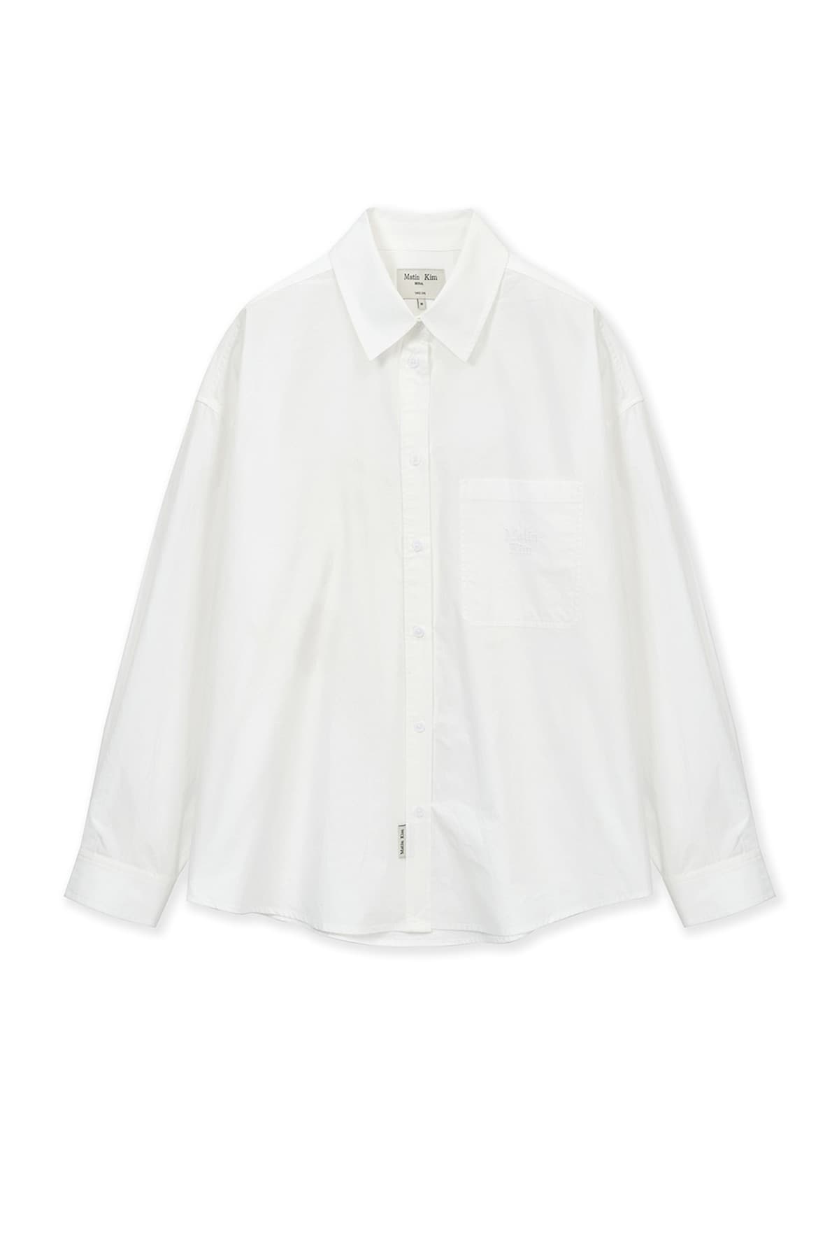 EMBROIDERY SMALL LOGO SHIRT IN WHITE