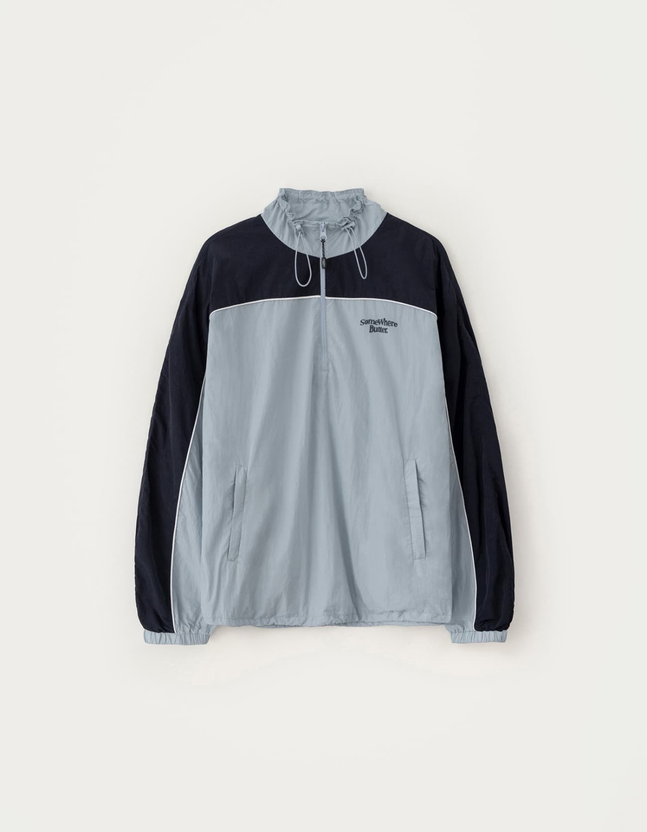 Kota Nylon Anorak - Light Blue/Navy