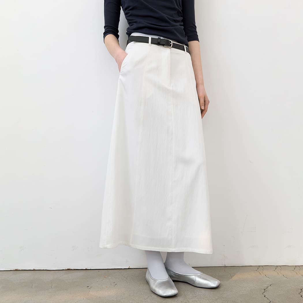 (SK-5095)BELT SET SEMI-A MAXI SKIRT S