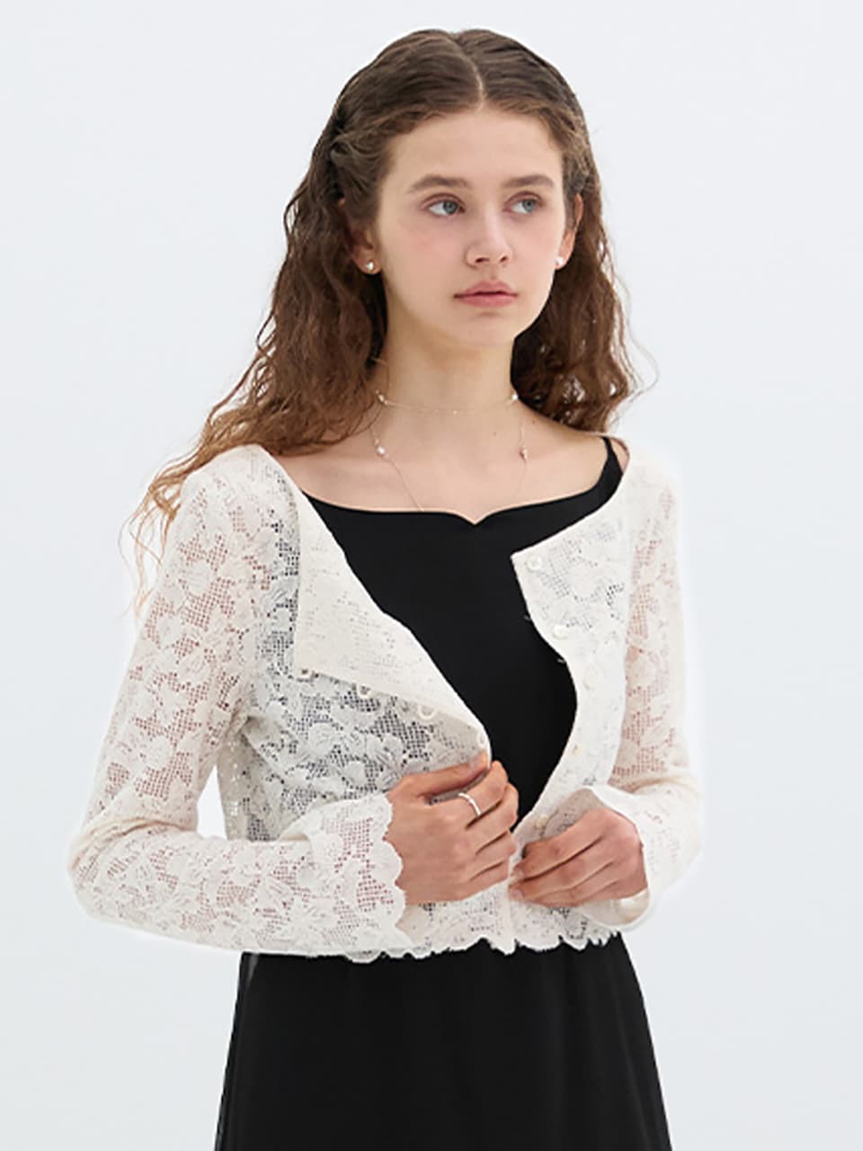 Flower Jacquard Cardigan_Long Sleeve