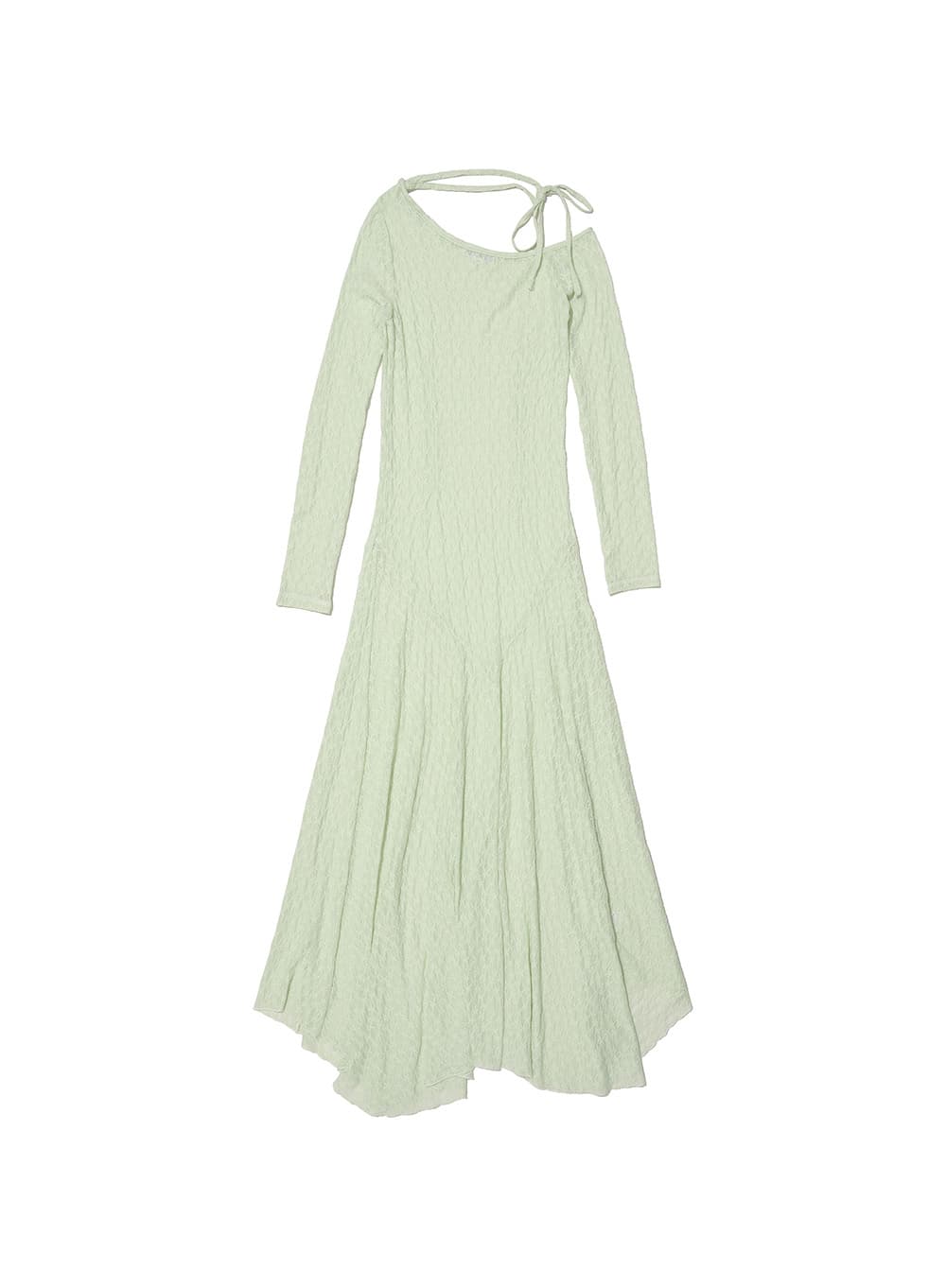 SHEER LACE TIENECK MAXI DRESS_MINT
