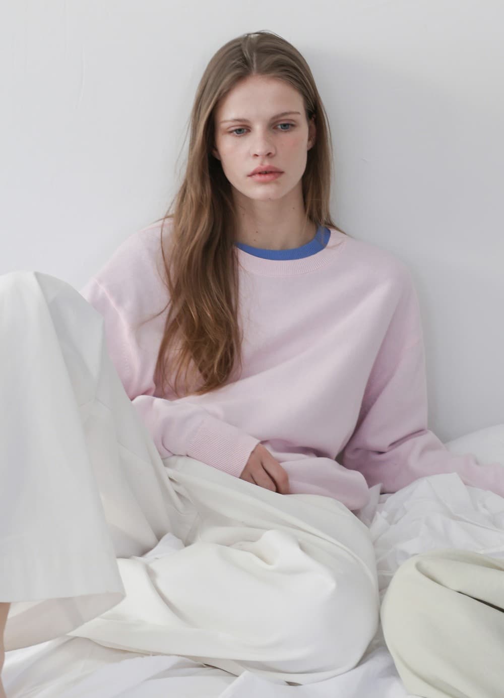 All-Day Cotton Round Knit - Blush Pink