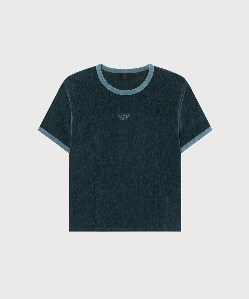 우먼 벨로아 반팔티 Dusty Blue