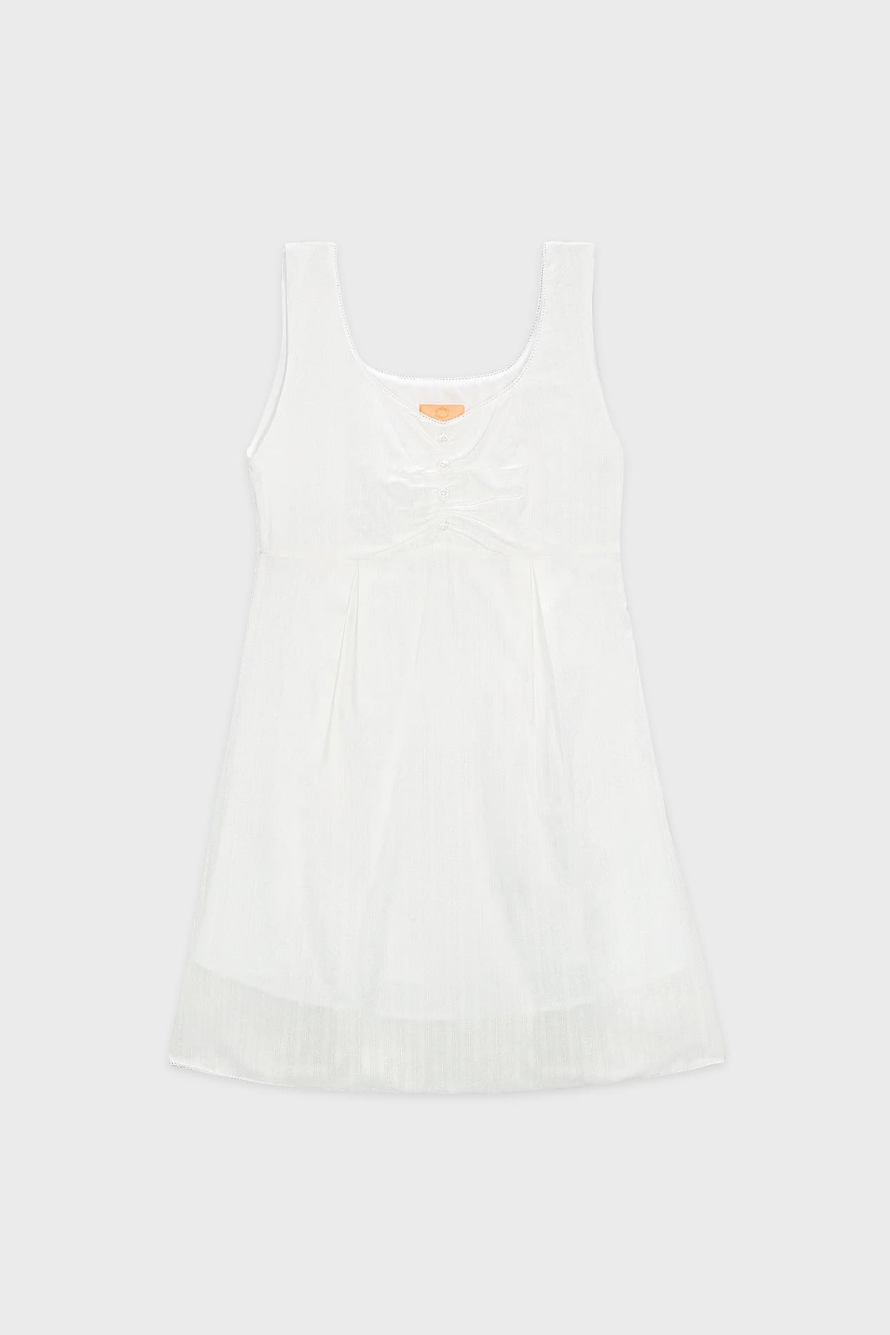 Lace Sleeveless Dress (White)