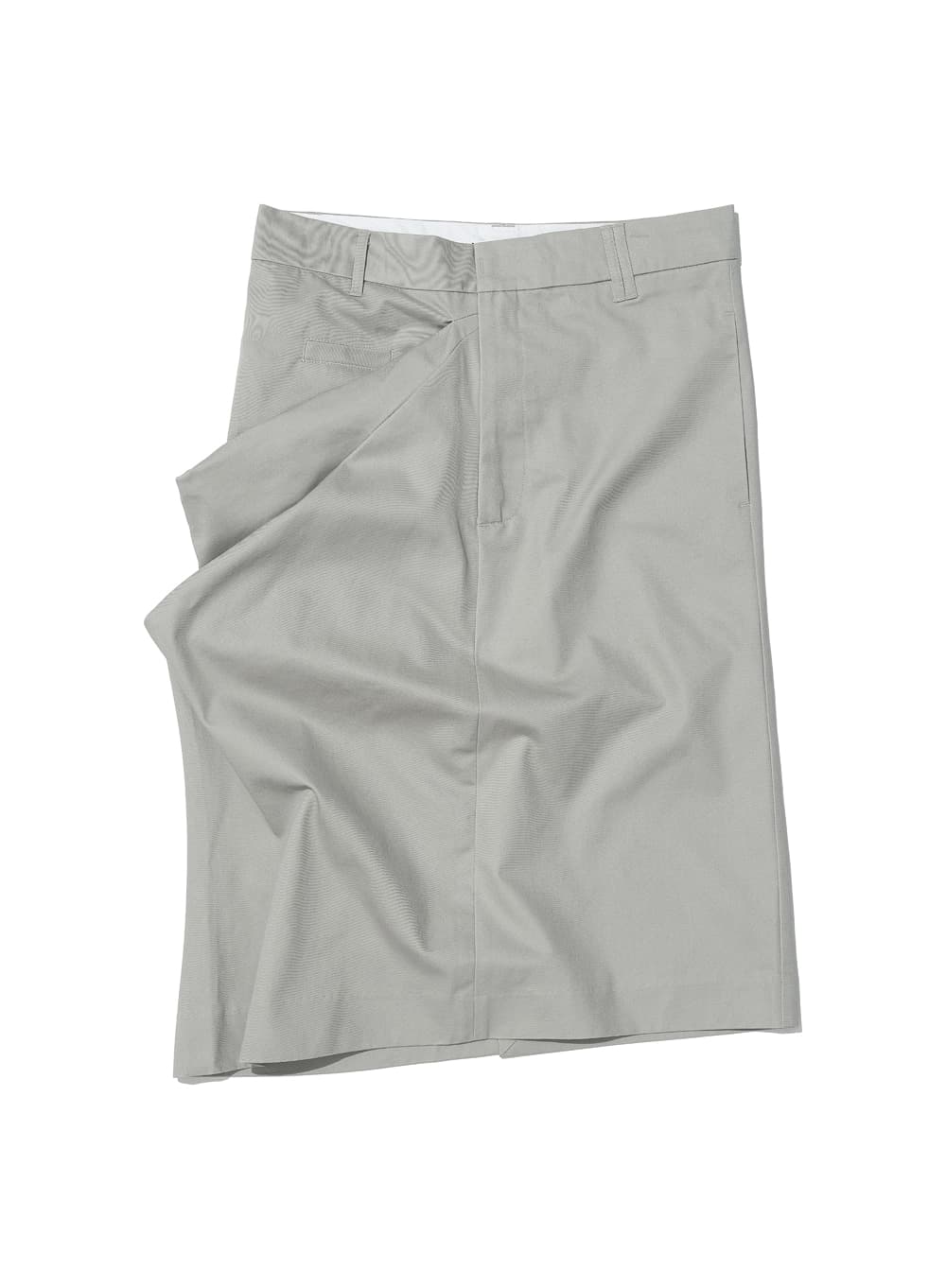 ASYMMETRIC DRAPE PANEL MIDI SKIRT_STONE