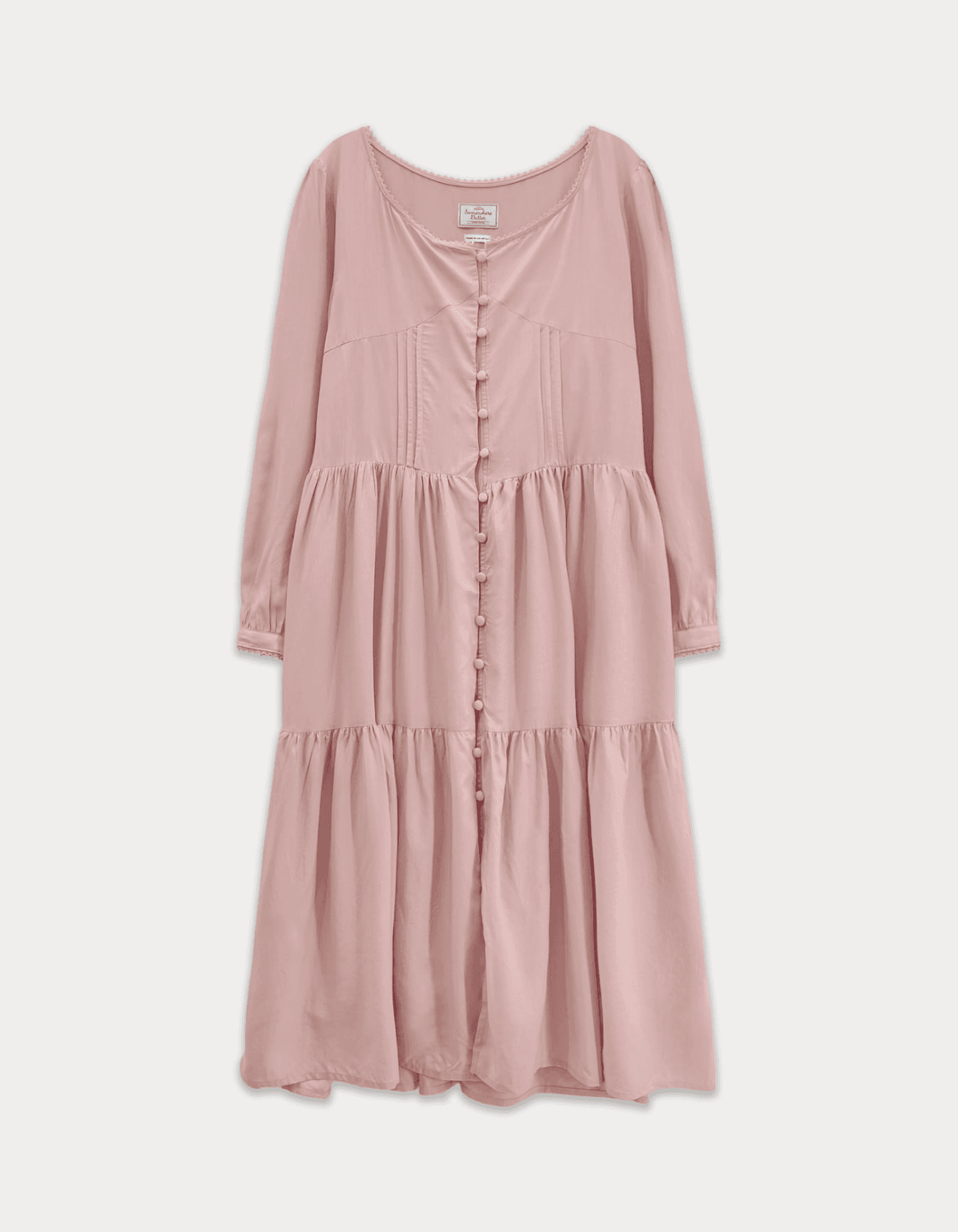 Evelyn Lace Long Dress - Pink