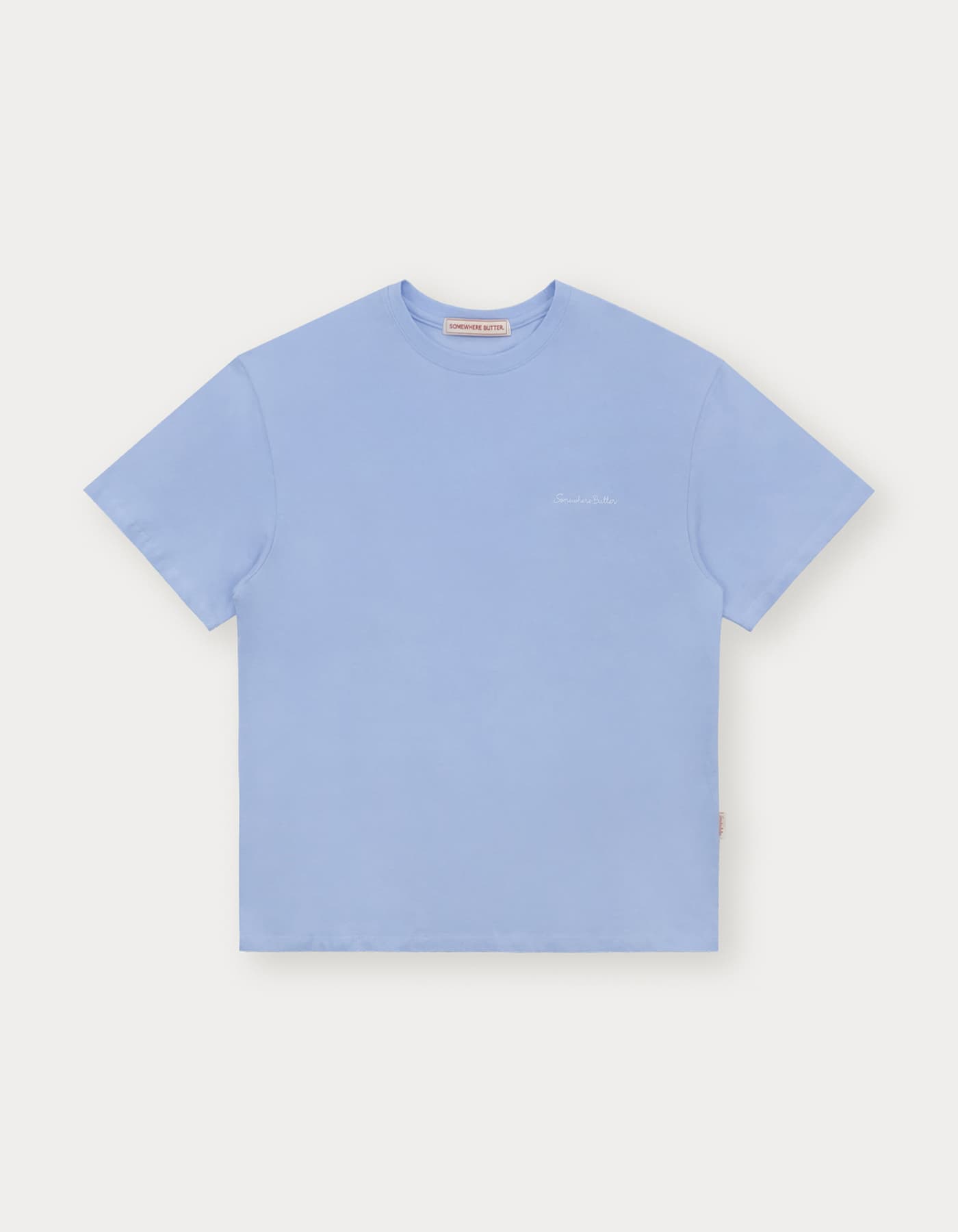 Essential Over-Fit Logo Top - Light Blue