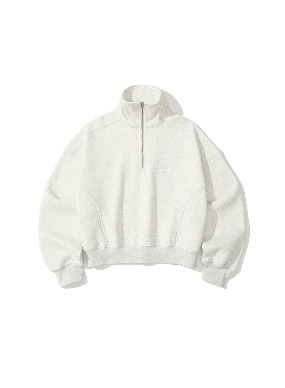 CLASSIC LOGO HALF ZIP-UP SWEATSHIRT_MELANGE