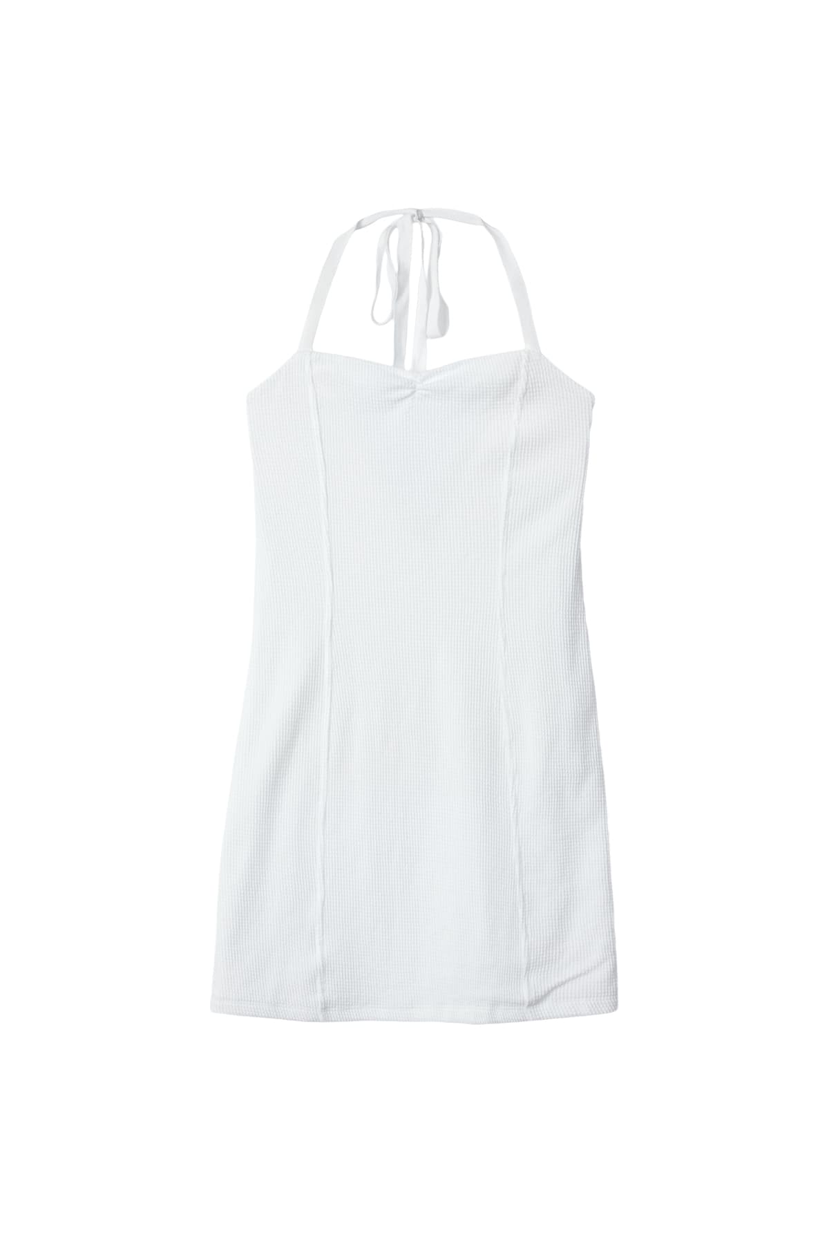 RR HALTER NECK MINI DRESS - WHITE