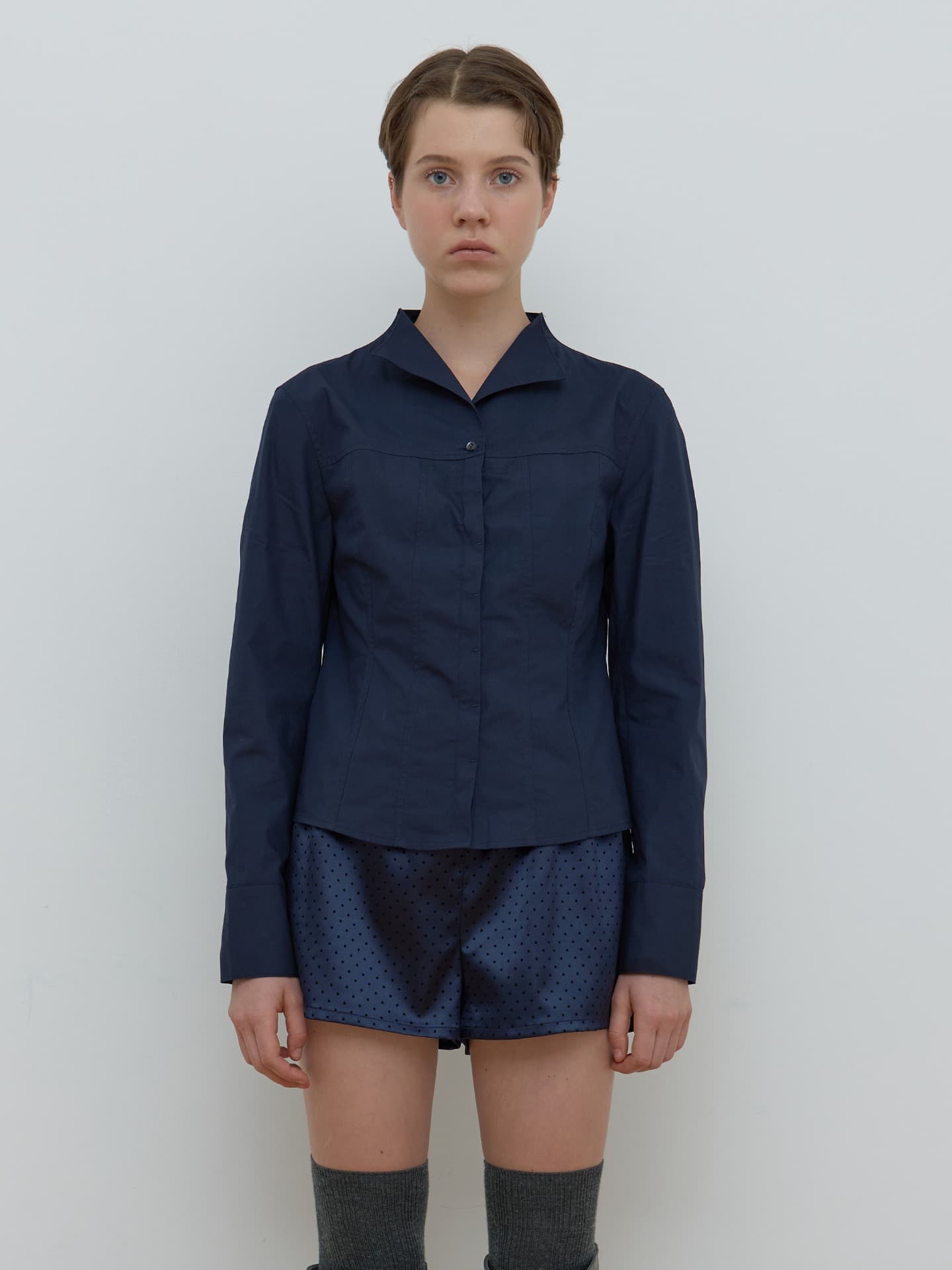 UNREAL COLLAR SHIRT_NAVY
